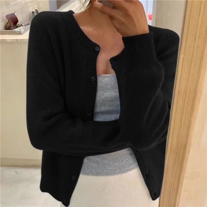 Women's Soft Knit Button-Up Cardigan Jumper
