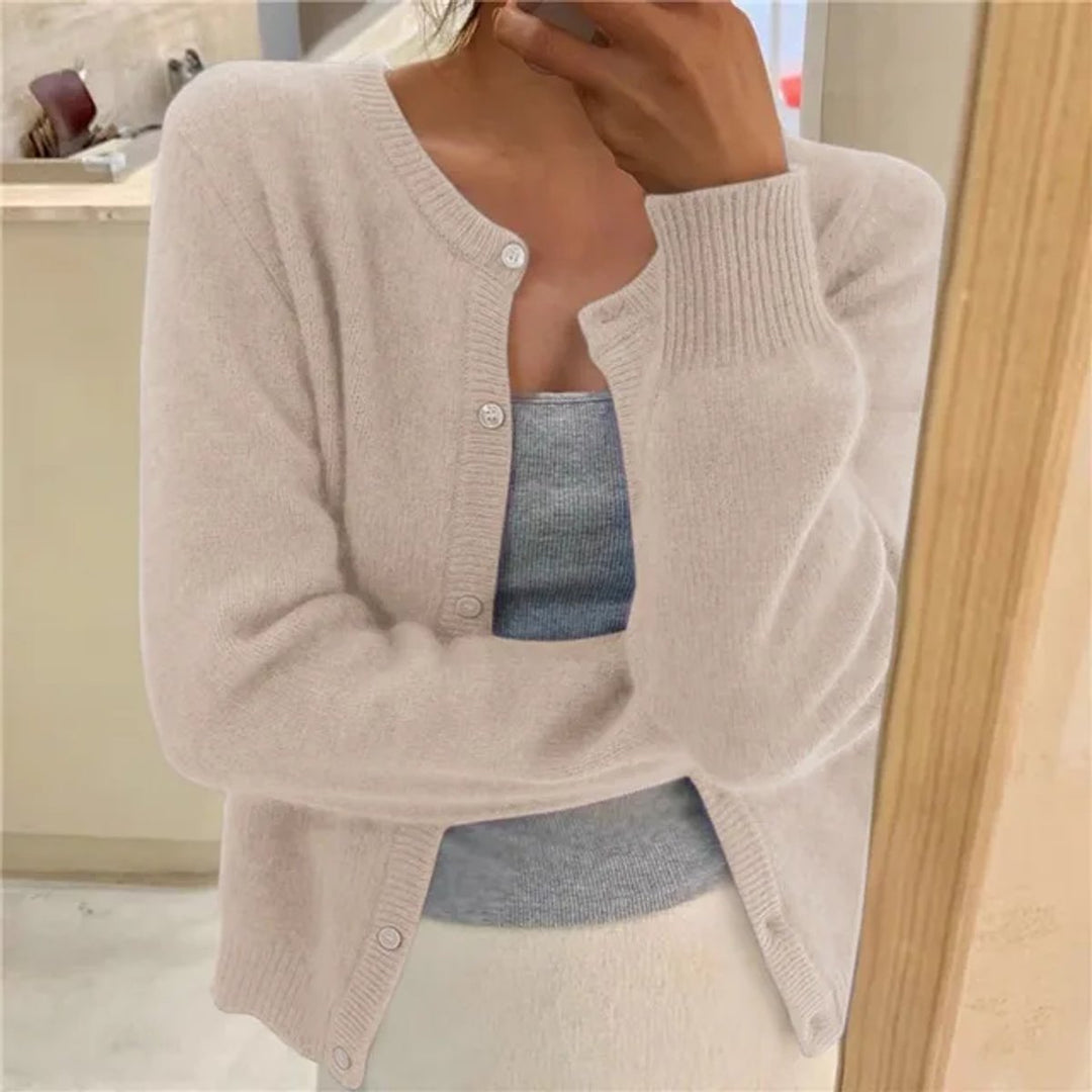 Women's Soft Knit Button-Up Cardigan Jumper