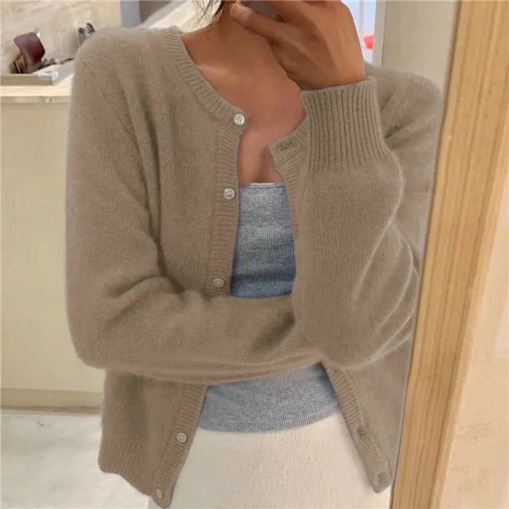 Women's Soft Knit Button-Up Cardigan Jumper