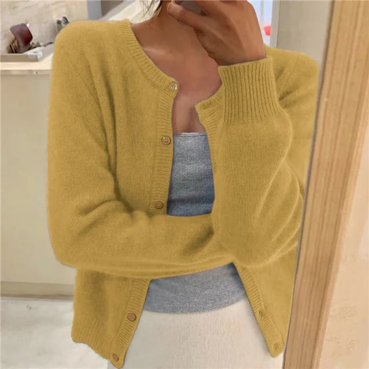 Women's Soft Knit Button-Up Cardigan Jumper