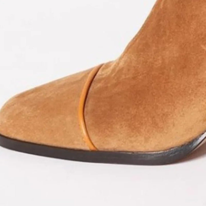 Women's Square-Toe Block Heel Ankle Boots