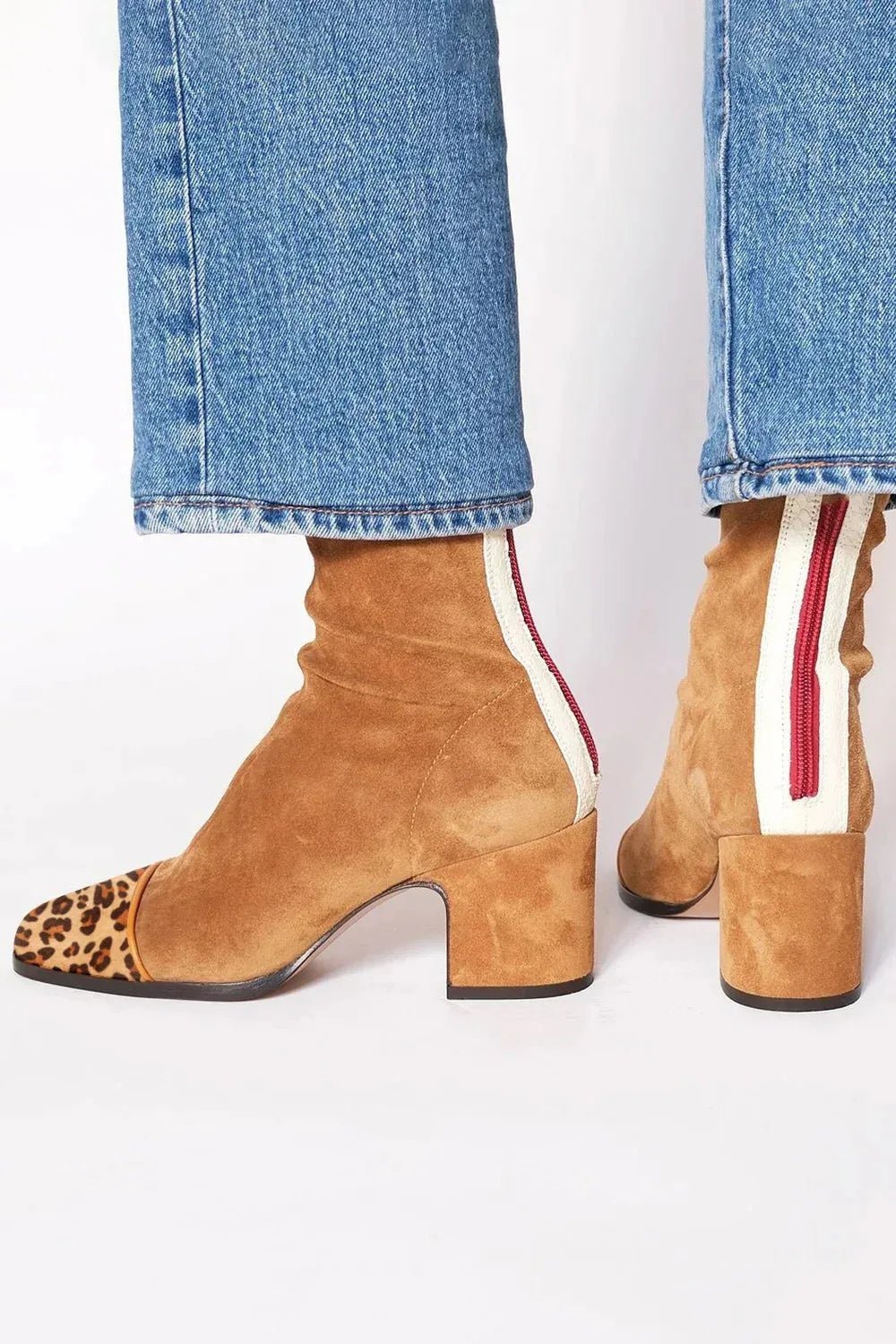 Women's Square-Toe Block Heel Ankle Boots