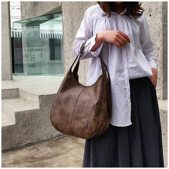 Women's Vintage Genuine Leather Hobo Shoulder Bag