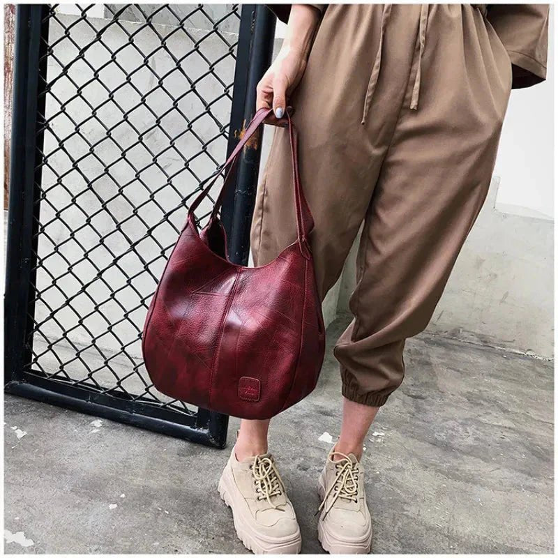 Women's Vintage Genuine Leather Hobo Shoulder Bag