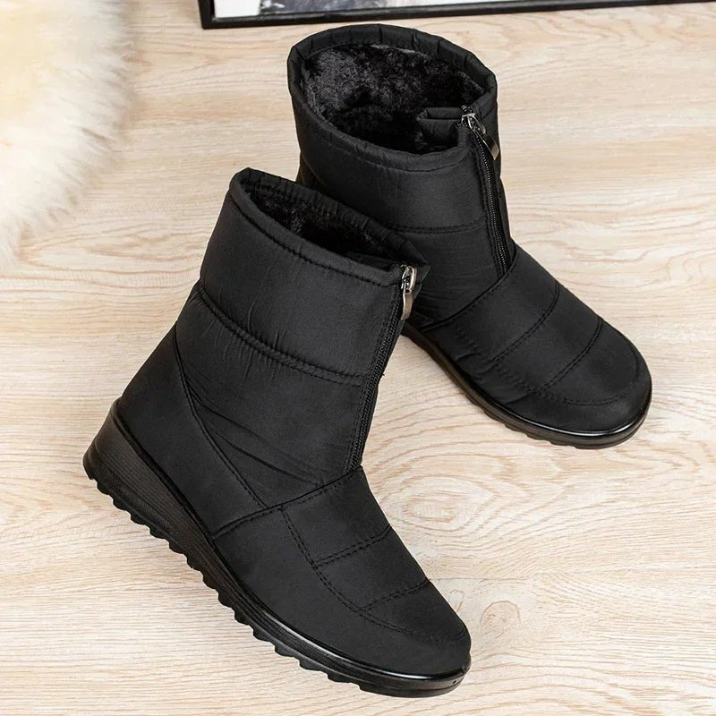 Women's Waterproof Boots Quilted Winter Ankle Snow