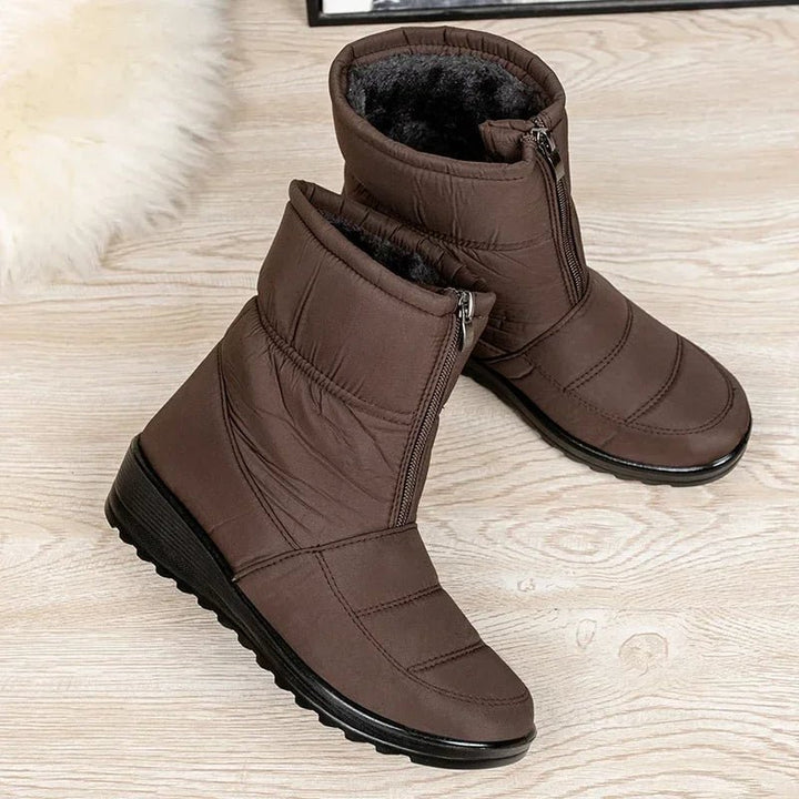 Women's Waterproof Boots Quilted Winter Ankle Snow