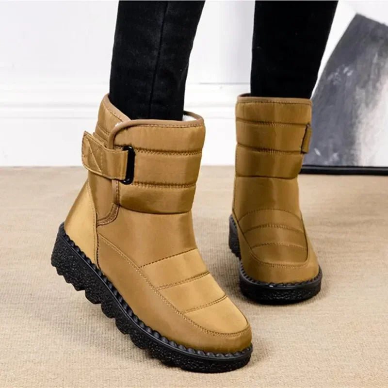 Women's Waterproof Boots Quilted Winter Ankle Snow