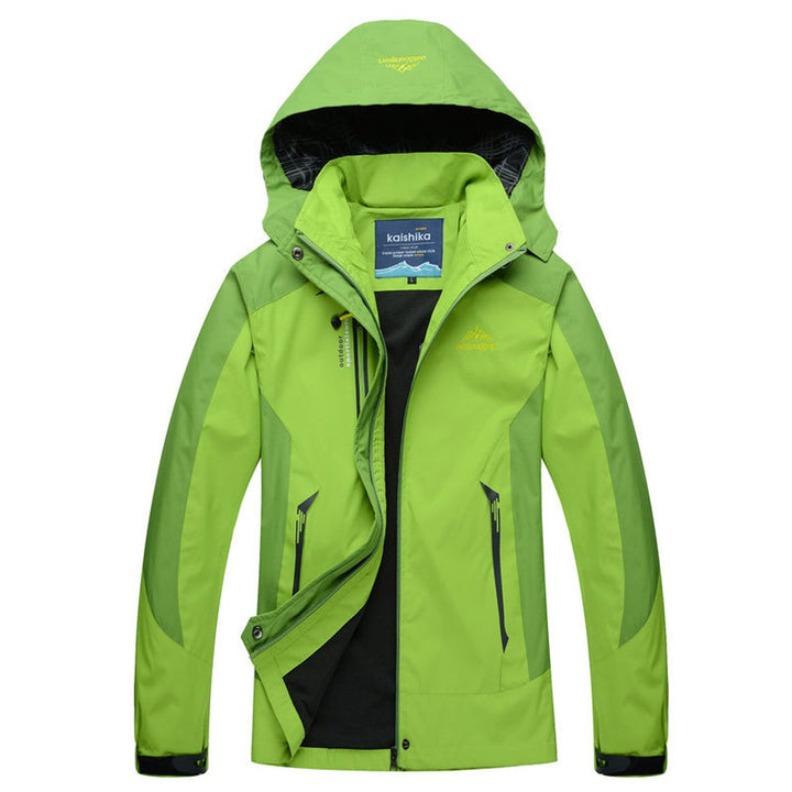 Women's Waterproof Hooded Outdoor Quilted Jacket - Green
