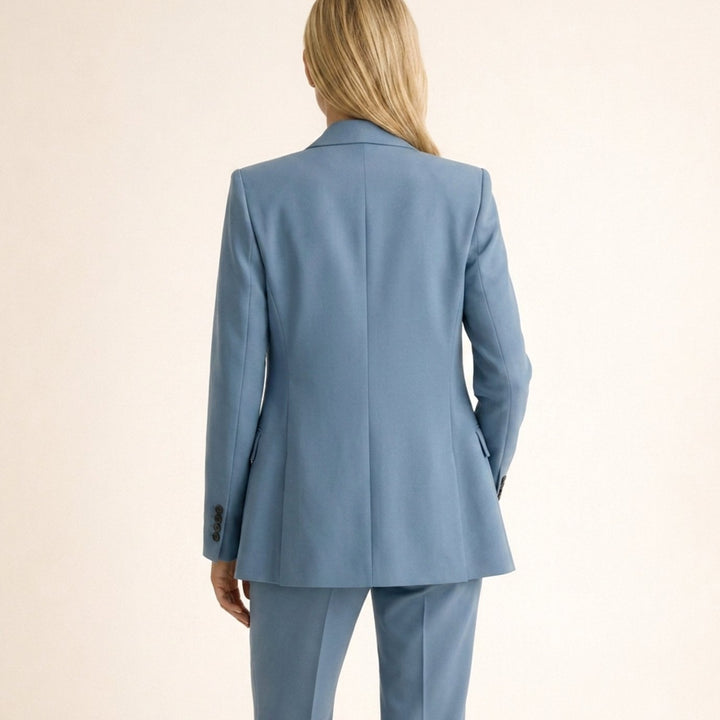 Women's Wide-Leg Flared Tailored Two-Piece Trouser Suit