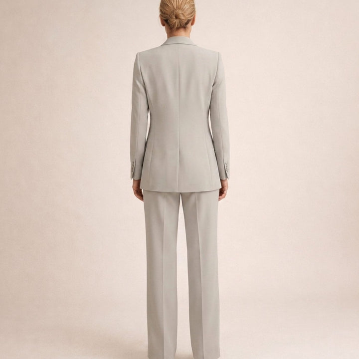 Women's Wide-Leg Flared Tailored Two-Piece Trouser Suit