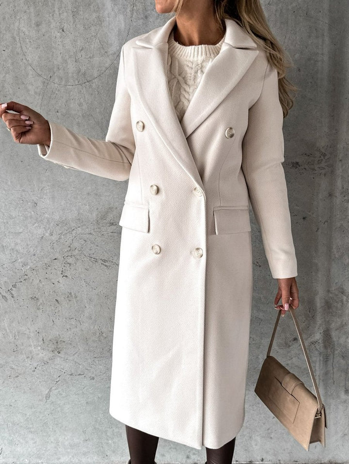 Women's Winter Coat Long Double-Breasted Maxi Overcoat