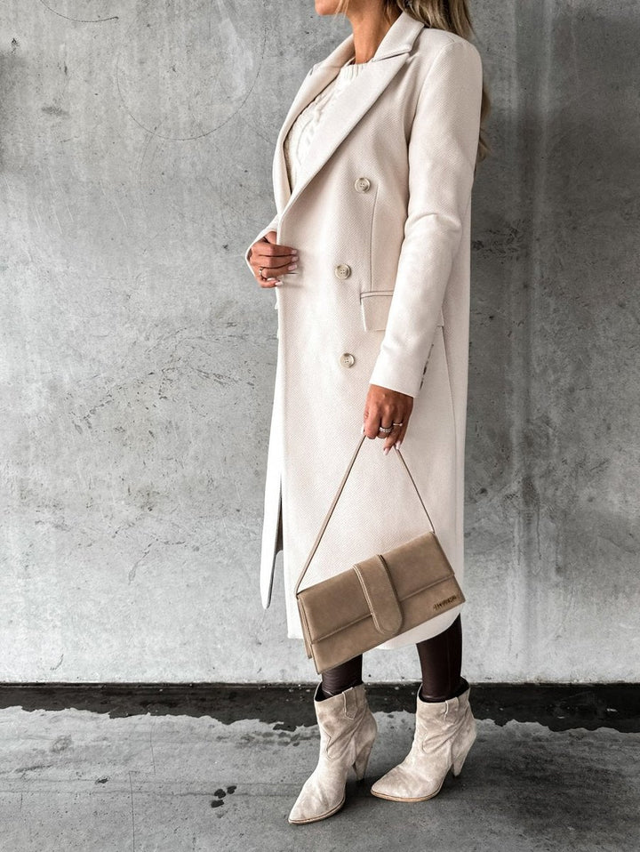 Women's Winter Coat Long Double-Breasted Maxi Overcoat